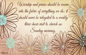 Taking Time To Praise God